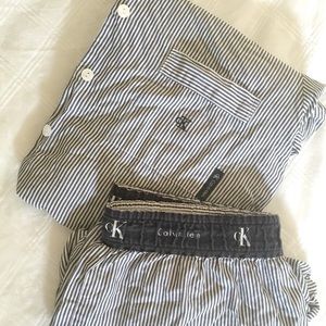 CALVIN KLEIN PJ TOP AND SHORTS